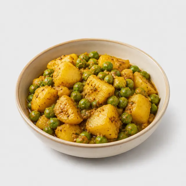 Aloo-Mutter (Bijgerecht)
